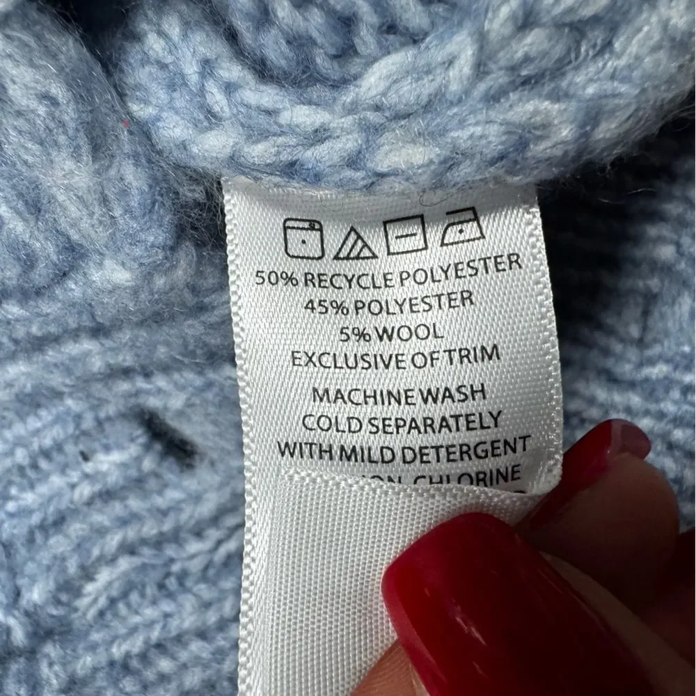 Willow & Wind Wool Blend Full Zip Cardigan Size Small
